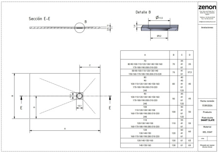 Душевой поддон из искусственного камня Zenon Slate 4000.000.000.000.20021 90х90 белый